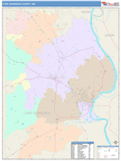 Cape Girardeau County, MO Digital Map Color Cast Style